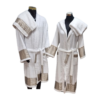 Set 4 Pieces Bath Robe Women & Men With 2 Towels